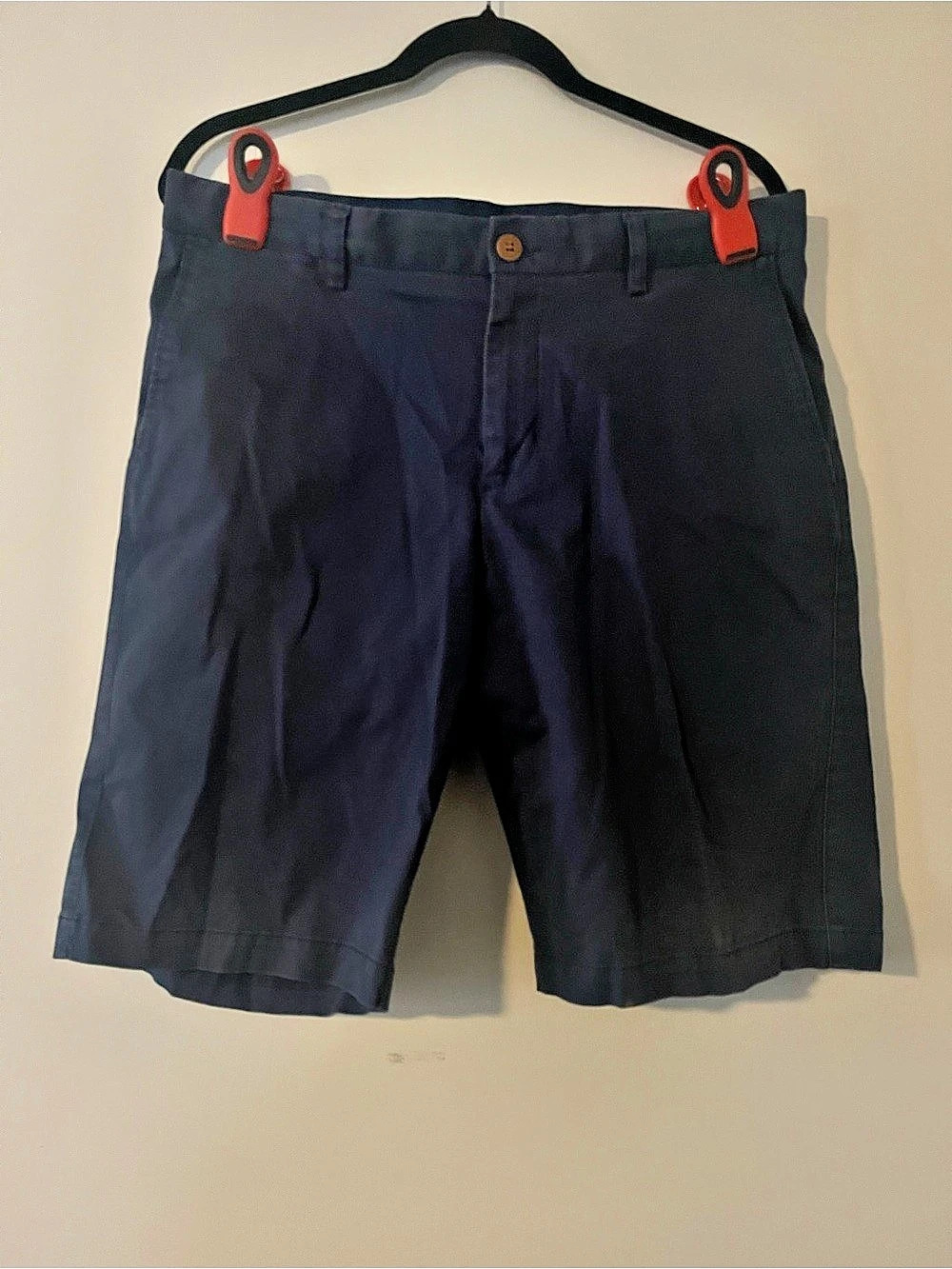 Tommy Bahama Mens Navy Blue Cotton Stretch Chino Shorts 34 Coastal Golf Resort